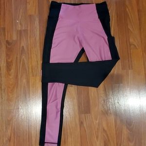Ideal Fit Medium Leggings yoga workout pink black